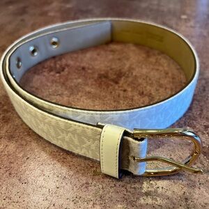 Michael Kors White and Gold Belt size Large